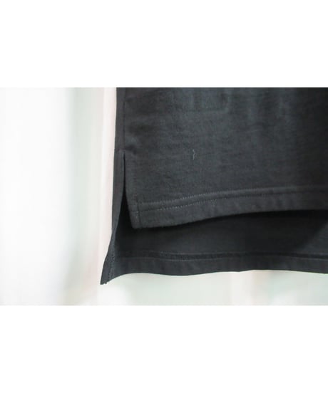 camphor tree 黒 アシメトリーデザインTシャツ