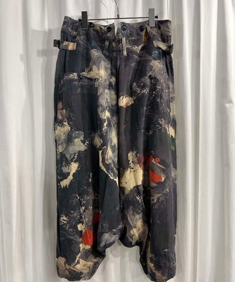 2016SS yohji yamamoto pour homme ペイントサルエルパンツ（HO-P46-212）
