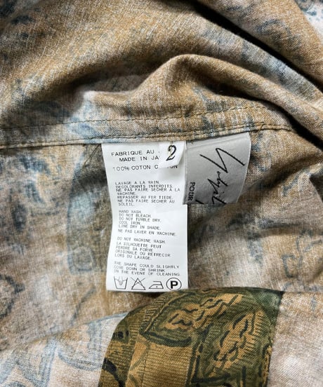2015SS yohji yamamoto pour homme 花柄デザインシャツ（HU-B16-019）