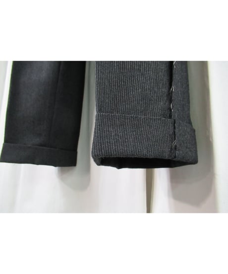 95aw yohji yamamoto pour homme vintage 鹿鳴館期 グレーストライプダメージ加工セットアップ（HE-J64-119）