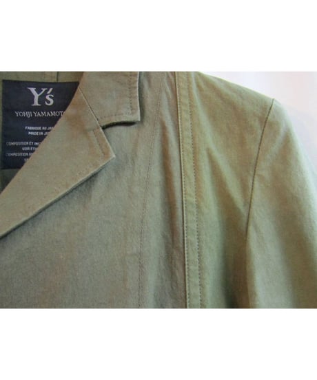 Y's yohji yamamoto  カーキ 素材切替デザインジャケット YJ-J29-045