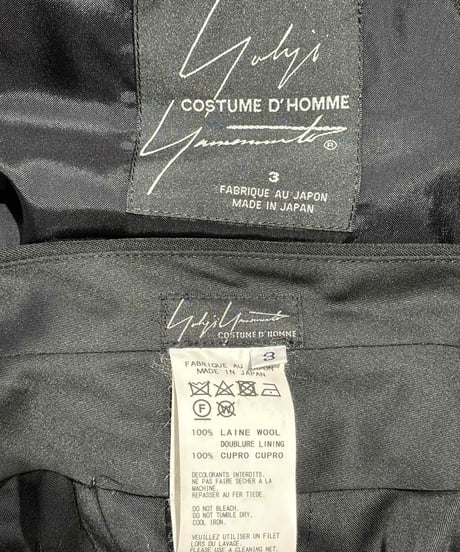 美品 yohji yamamoto COSTUME D'HOMME セットアップスーツ（HH-J86-150）