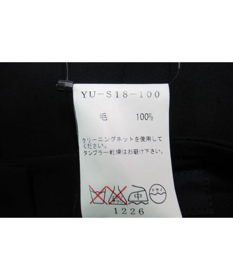 Y's yohji yamamoto ボックスプリーツスリット ロングスカート YU-S18-100