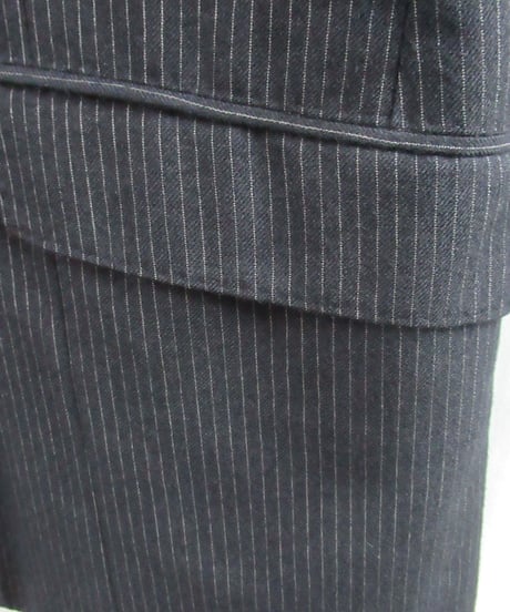 95aw yohji yamamoto pour homme vintage 鹿鳴館期 グレーストライプダメージ加工セットアップ HE-J70-120
