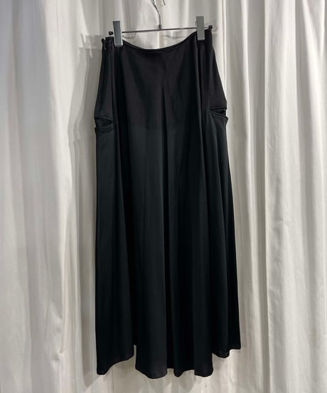 2015SS yohji yamamoto +NOIR シルクロングスカート（NU-S13-423）