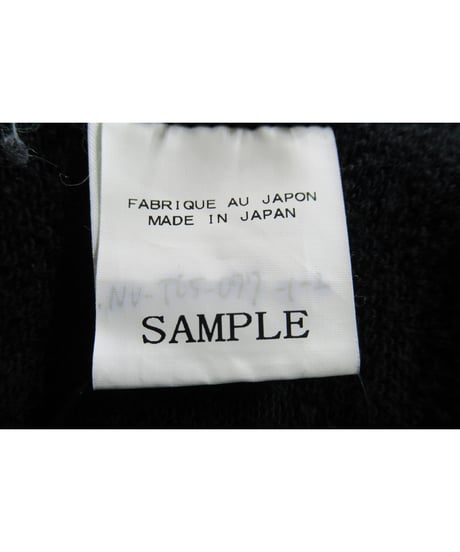 SAMPLE B yohji yamamoto +noir ファスナー スリーブデザイン フーテッドロングカットソー（NV-T65-077）
