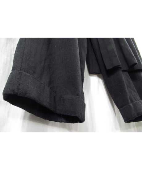 18ss yohji yamamoto pour homme シルク プリーツデザイン ラップパンツ（HW-P16-401）