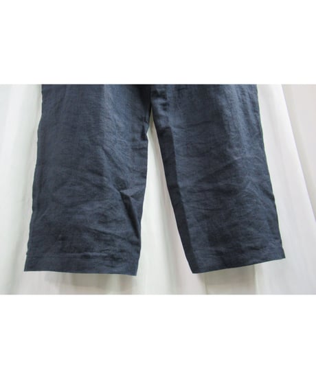 14ss yohji yamamoto pour homme 麻 紺 シンプルワイドパンツ（HG-P05-300）