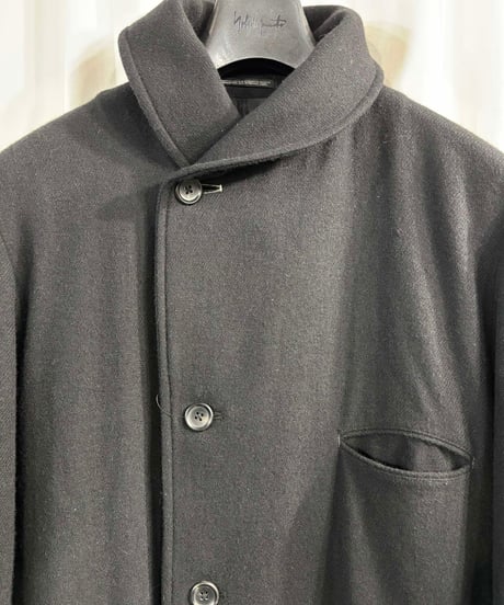 2022AW yohji yamamoto pour homme ツイルフランネル ラウンドカラー コート（HE-C08-105）