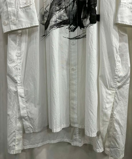 Y's yohji yamamoto プリントロングブラウス（YF-B12-020）