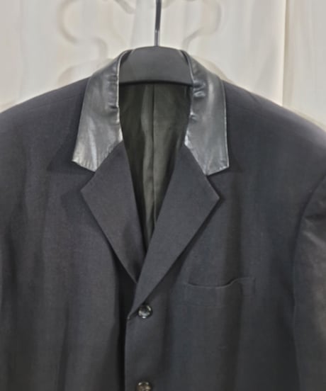 Y's for men 衿レザー4釦ジャケット (MY-J05-108)