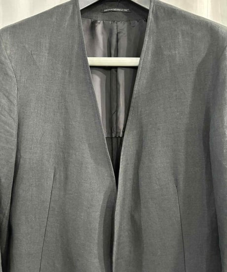 2018SS yohji yamamoto pour homme ノーカラーロングジャケット（HW-J14-325）