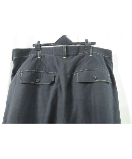 yohji yamamoto POUR HOMME タック入り ステッチデザイン テーパードパンツ（HP-5）