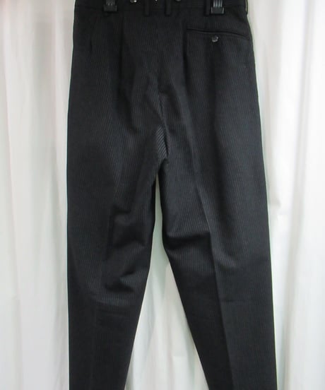95aw yohji yamamoto pour homme vintage 鹿鳴館期 グレーストライプダメージ加工セットアップ HE-J70-120