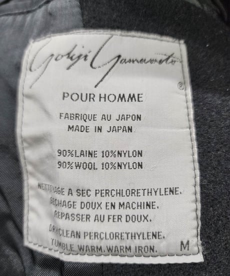 1980’s yohji yamamoto pour homme  vintage 切替え コート （ｙｙ－co2）
