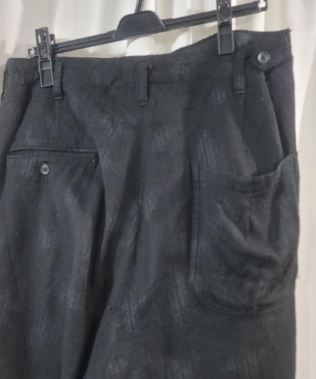 19aw BLACK Scandal yohji yamamoto pour homme ジャガードミリタリーパンツ （HC-P17-107）