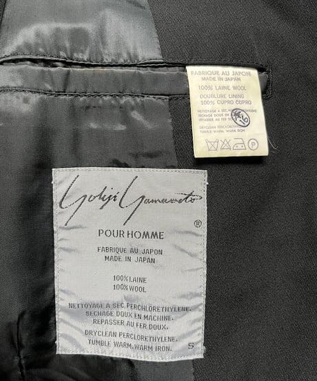 yohji yamamoto pour homme 3釦ジャケット（H-J-016xxx）