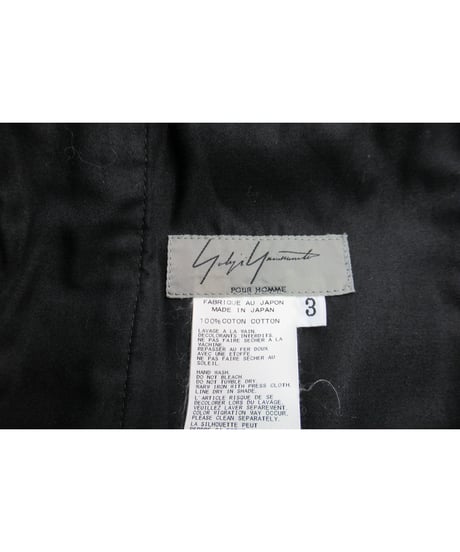 16aw yohji yamamoto pour homme パッチワーク ひもワイドパンツ HR-P63-045