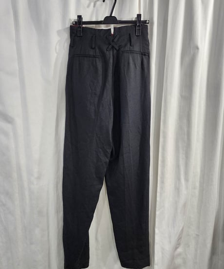 SAMPLE Y's yohji yamamoto 黒 テーパードパンツ （YK-P40-130）