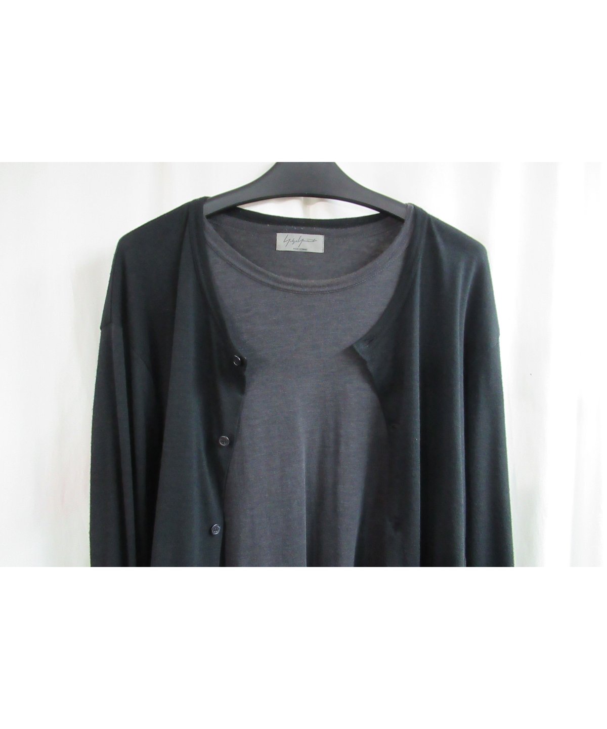 14ss yohji yamamoto pour homme カーディガン風レイヤードカットソ