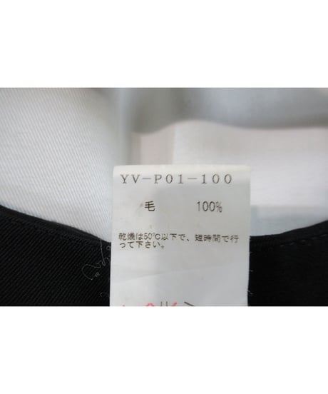 01aw Y's yohji yamamoto シンプルストレートパンツ YV-P01-100