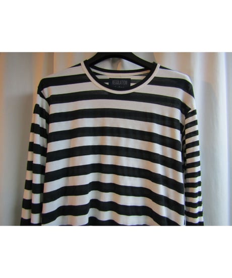 14aw REGULATION  yohji yamamoto pour homme ボーダー切り替えデザインTシャツ HF-T57-080