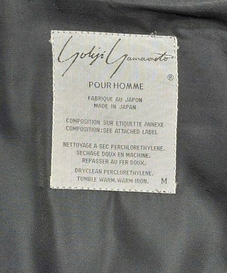 1990AW yohji yamamoto pour homme 丸文字ロゴ vintage ショットブルゾン（H-Y-238xxx）