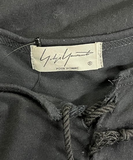 2019SS yohji yamamoto pour homme ヒモ通し半袖カットソー（HH-T29-083）