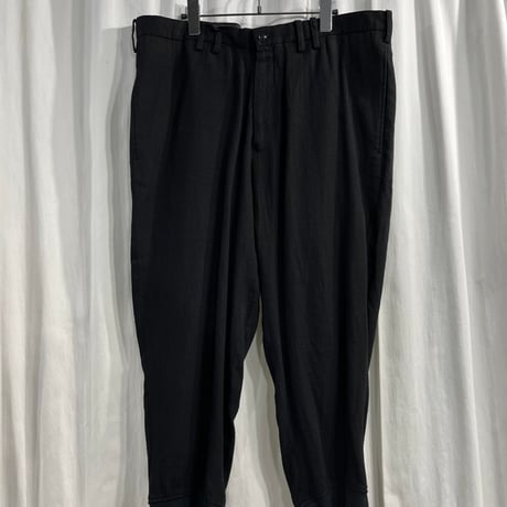 ヨウジヤマモト　HD-p17-500黒 サルエルパンツ リブ編み裾 ヨウジヤマモト HD-p17-500黒 サルエルパンツ リブ編み裾 Yohji