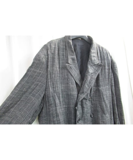 90’s yohji yamamoto pour homme vintage SAMPLE グレー ストライプデザインセットアップ（J16-233-1M）