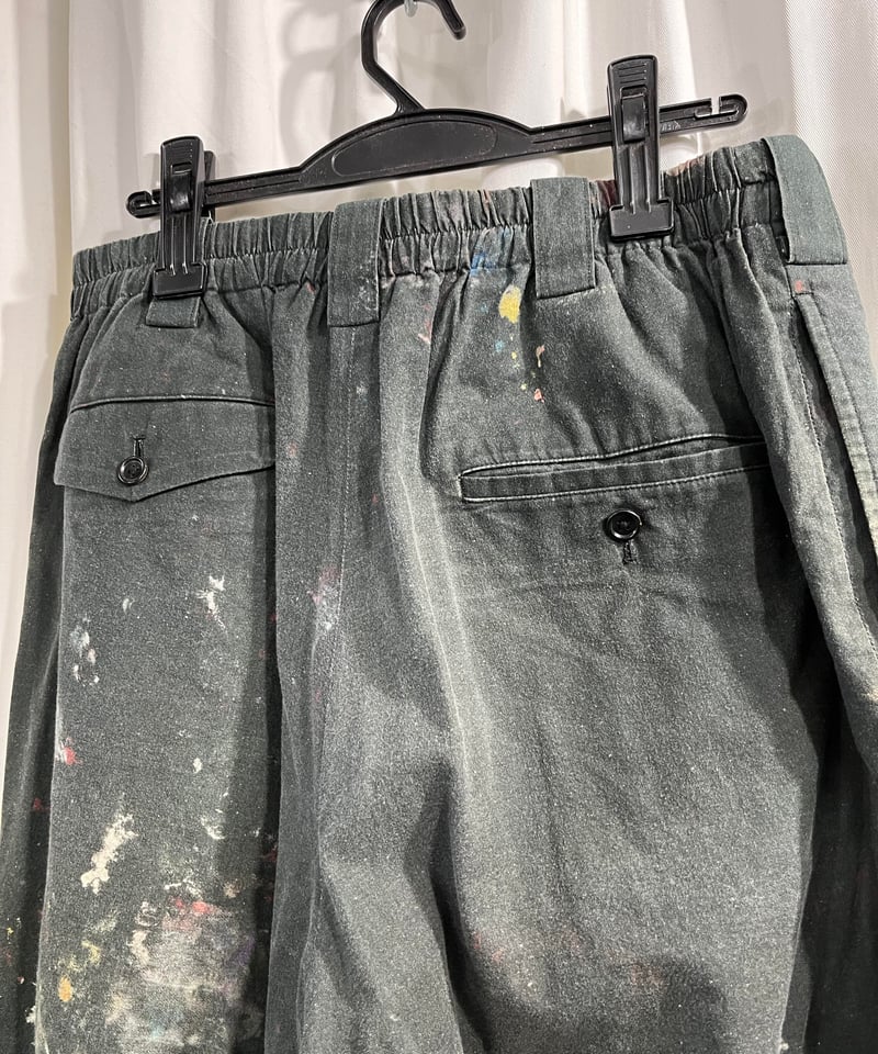 2018SS yohji yamamoto pour homme ペイント柄パンツ（HW-P4