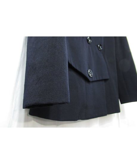 04aw yohji yamamoto femme 紺 ポケットデザイン ダブルジャケット（FJ-J06-803）
