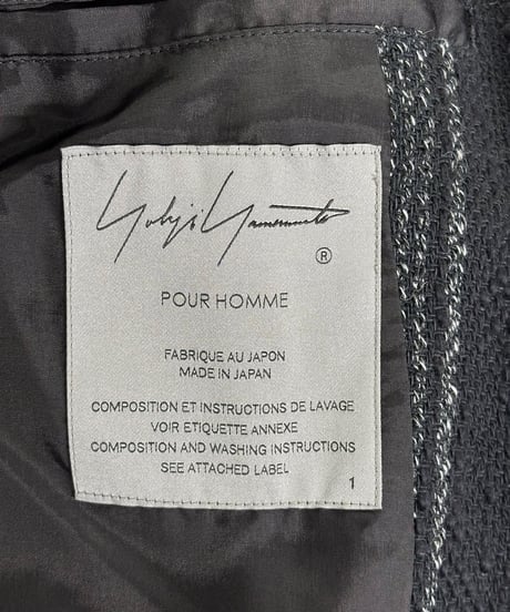 2024SS yohji yamamoto pour homme 取り外し可能ストールジャケット（HS-J15-010）