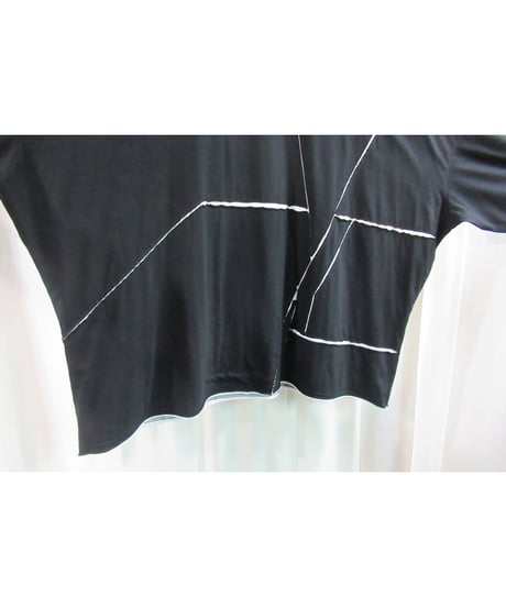 B yohji yamamoto +noir 長袖 断ち切りデザインカットソー N-1