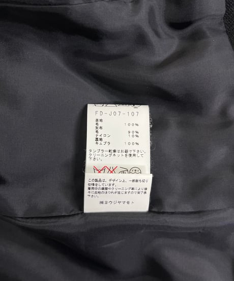 2012AW yohji yamamot femme デザインショ－トジャケット（FD-J07-107）
