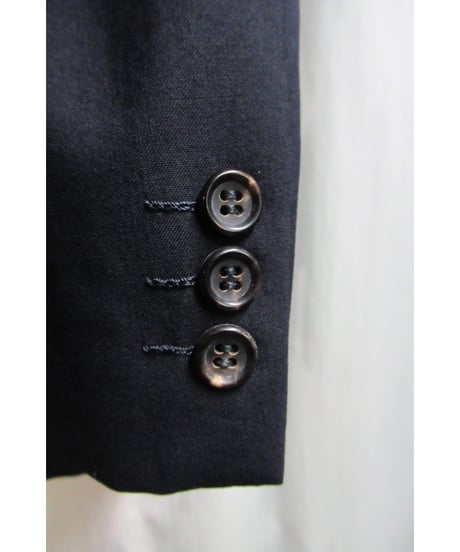 AD1989 COMME des GARCONS HOMME PLUS 紺 襟テープ付きダブルジャケット PJ-11014M