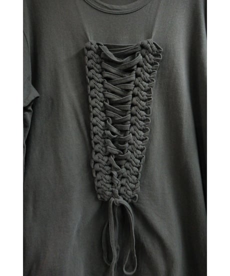 12ss yohji yamamoto pour homme カーキ デザインカットソー HB-T37-077