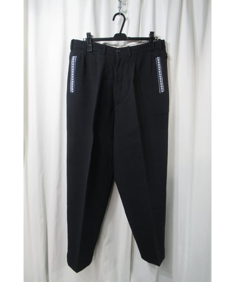 95aw yohji yamamoto pour homme vintage 鹿鳴館期 紺 ニット切替えデザインセットアップ（HE-J29-128）