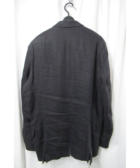 80’s yohji yamamoto pour homme vintage 燕尾 ショールカラーデザイン 麻 ジャケット（HJ-21）