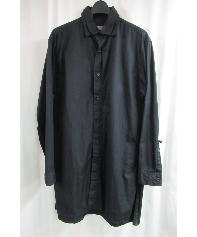 LAVEMHAMxSHIPS ブラック ナイロンコート コーデュロイ襟 6W SOCCER CORDUROY OVERSIZE NOTCHED LAPEL JACKET(M Black): S