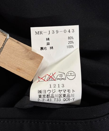 Y's yohji yamamoto ２ボタンジャケット（MR-J39-043）