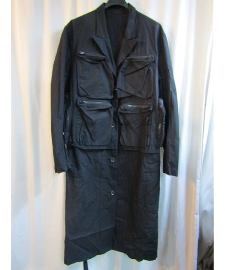 yohji yamamoto pour homme リバーシブル 多ポケットデザインロングコート HR-C04-001