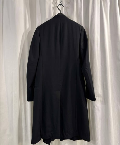 Y's yohji yamamoto ノーカラ－ロングジャケット（YE-J14-100）