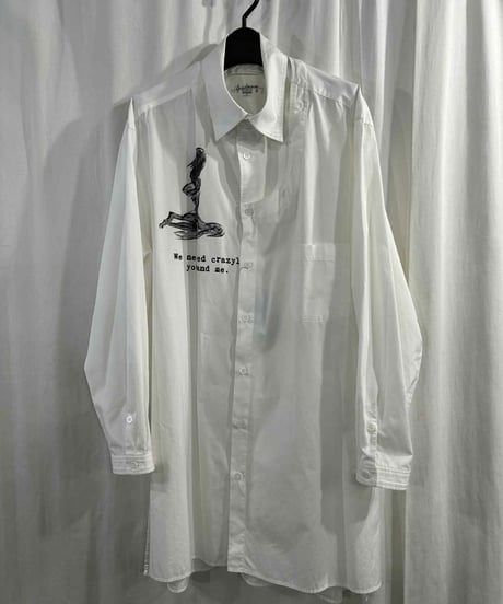 美品 2019SS yohji yamamoto pour homme 襟脱着長袖シャツ（HH-B71-033）