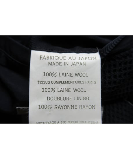 95aw yohji yamamoto pour homme vintage 鹿鳴館期 紺 ニット切替えデザインセットアップ（HE-J29-128）