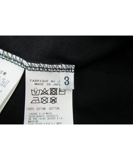 21ss yohji yamamoto pour homme 黒 バックプリントシンプルカットソー HD-T72-987