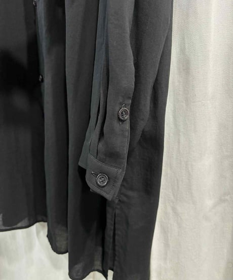 美品 2018SS yohji yamamoto pour homme 二重襟長袖シャツ（HW-B27-203）