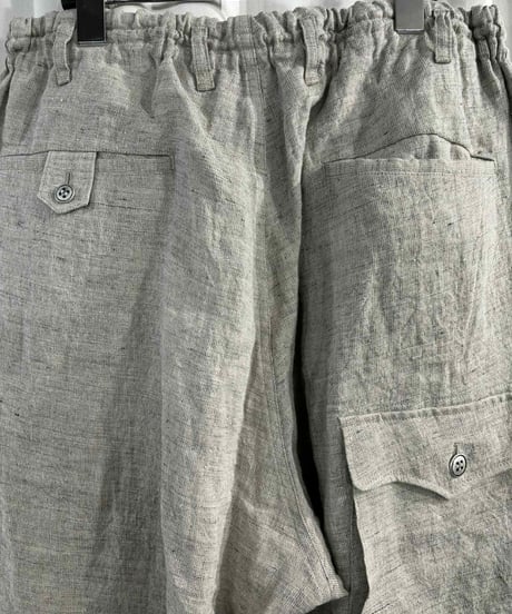 2017SS yohji yamamoto pour homme リネン カーゴパンツ（HD-P77-319）