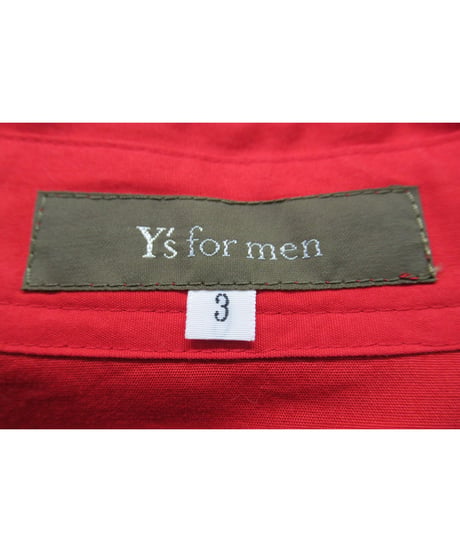 Y's for men yohji yamamoto レッド シンプルブラウス（MB-B23-001）