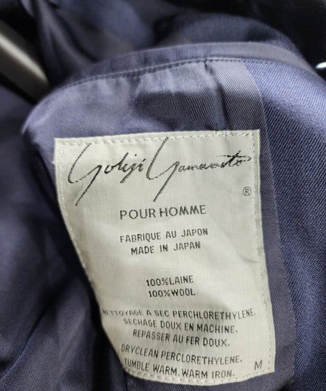 1988aw yohji yamamoto pour homme 紺 ビートルズ 3釦 ジャケット  (yy-j001)